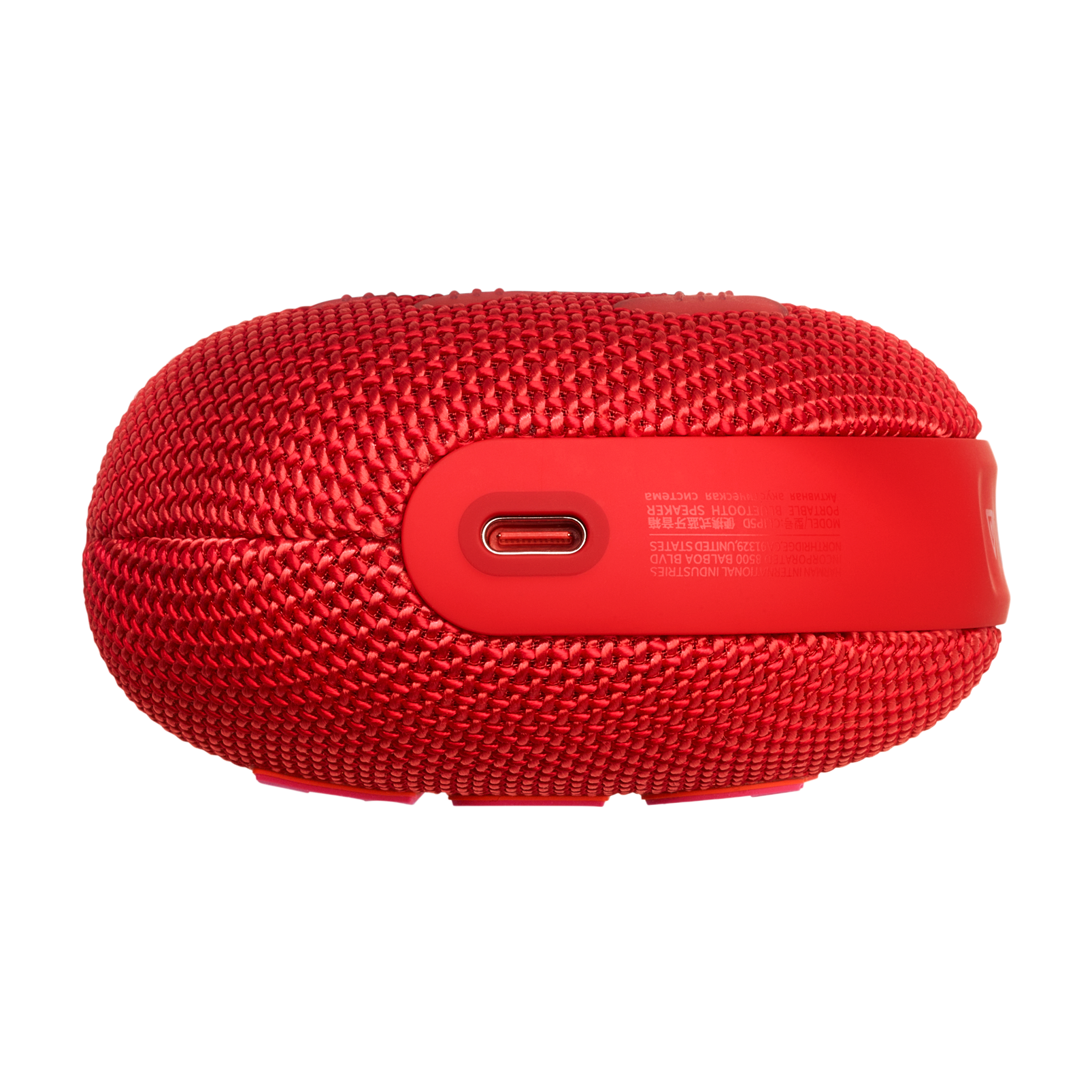 Bocina portátil JBL clip5 color rojo resistente al agua y polvo